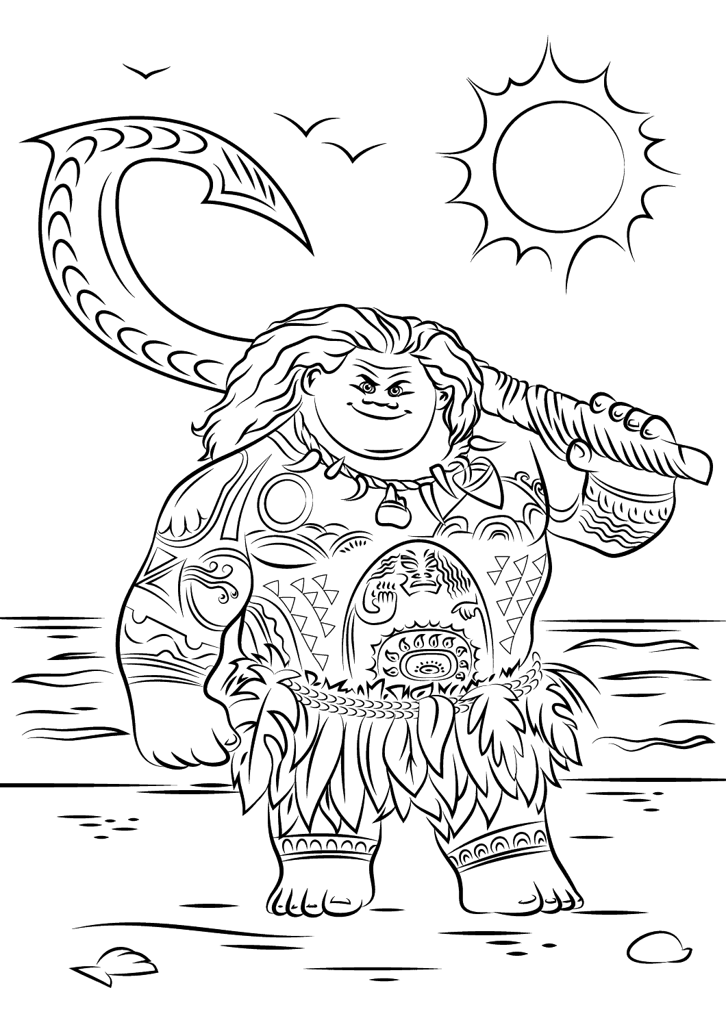 Coloriage Vaiana moana