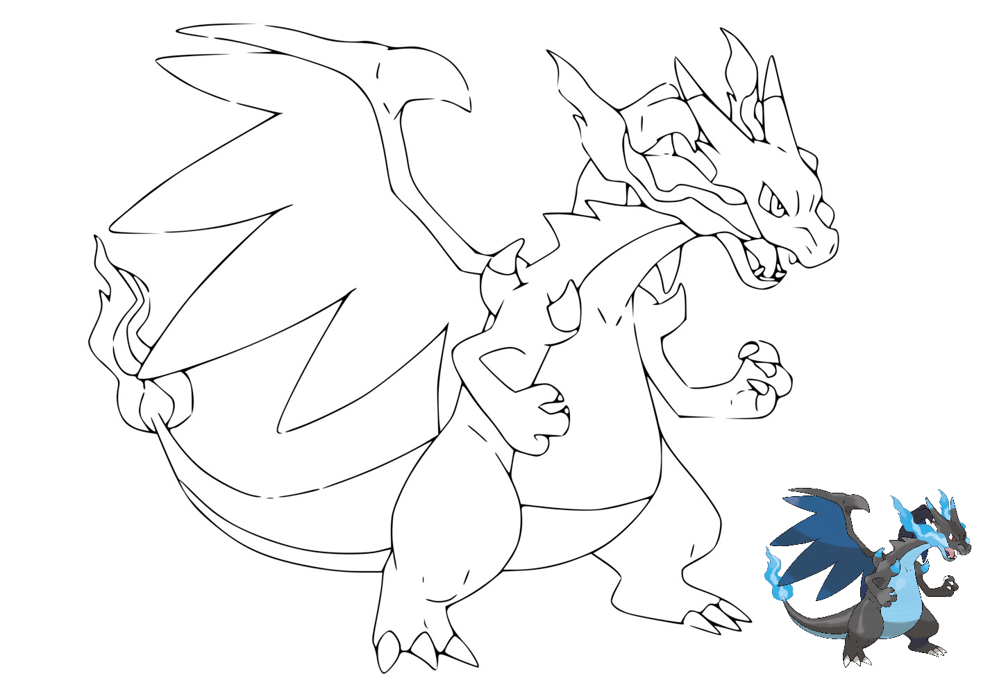 Coloriage Dracaufeu