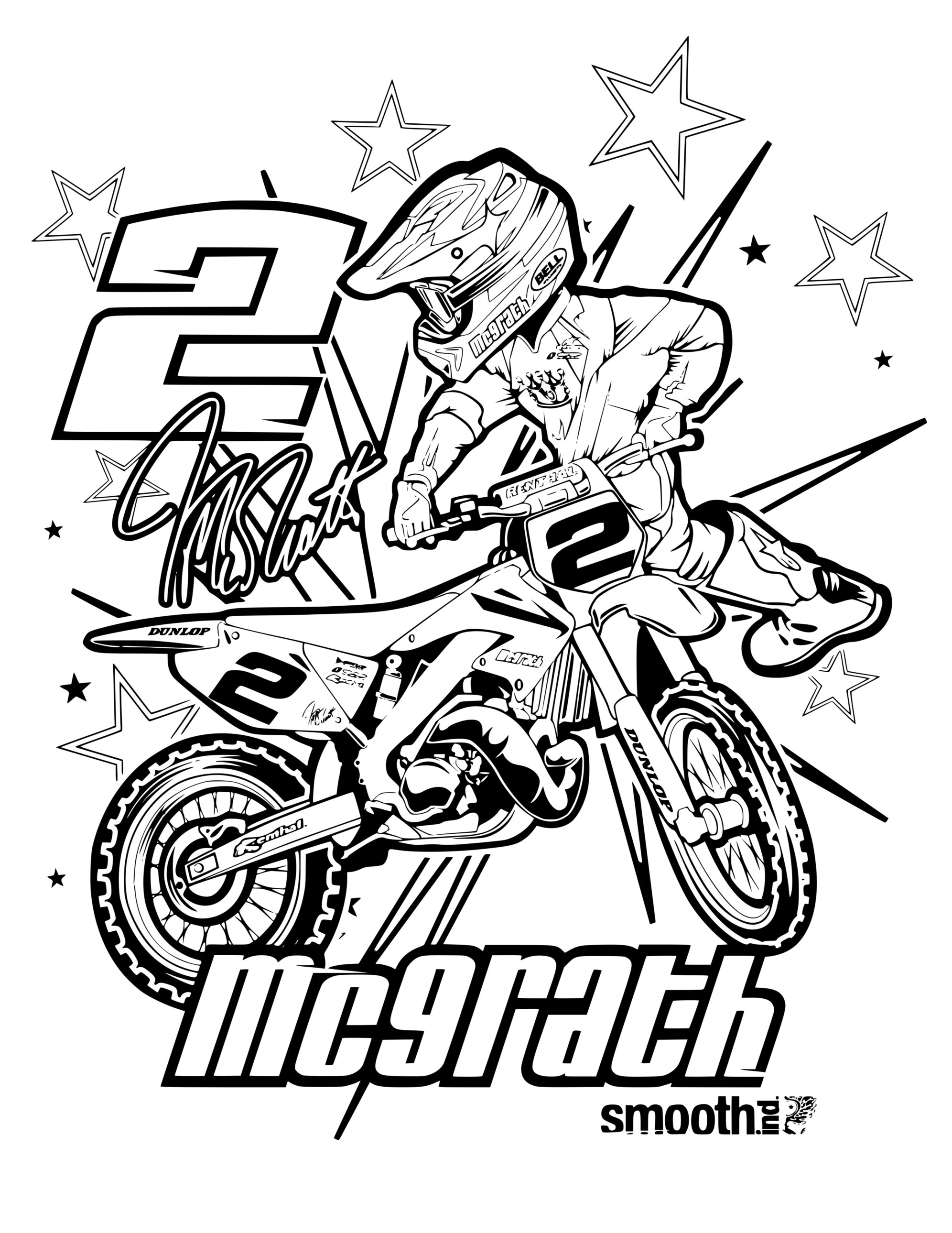 Coloriage Motocross