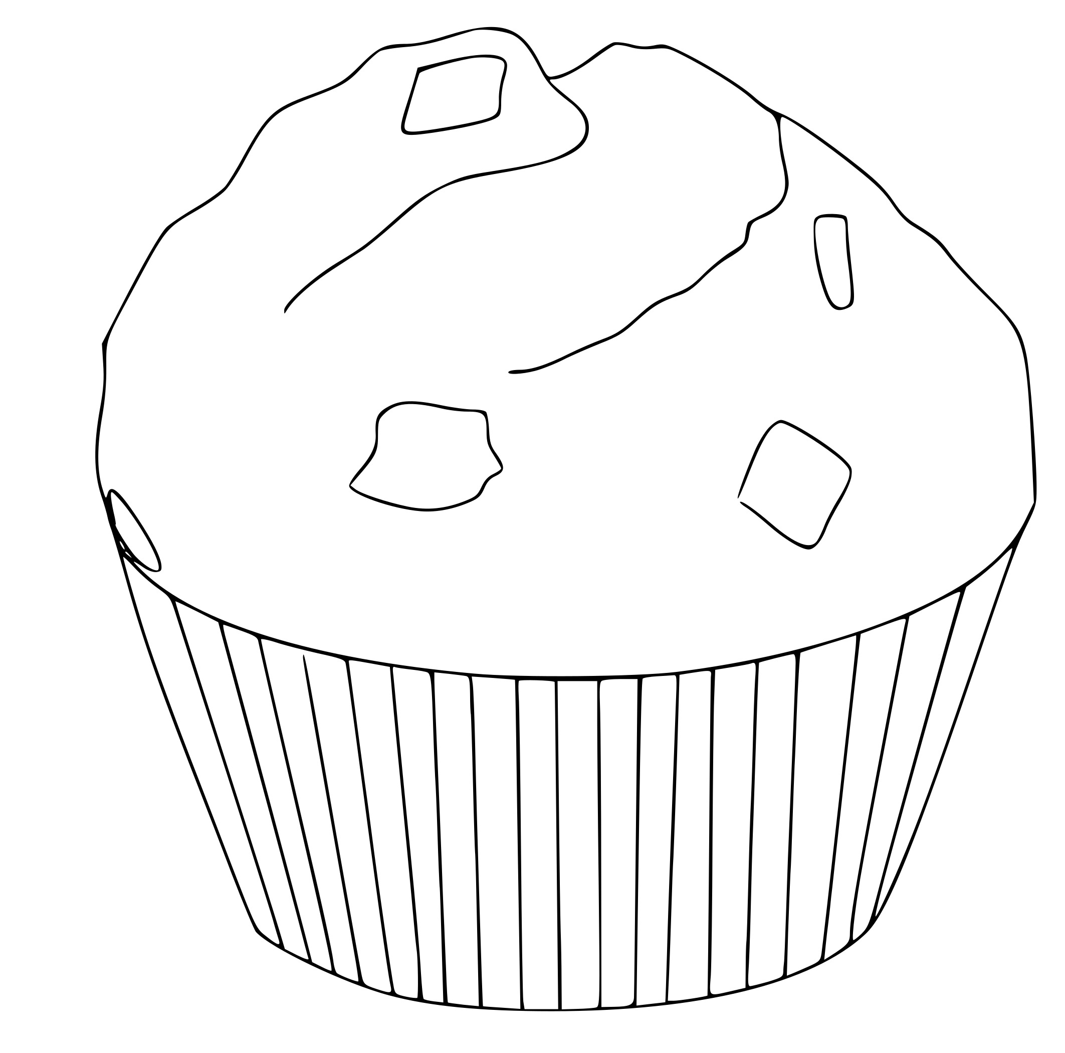 Coloriage Muffin Cupcake - Maternelle à imprimer