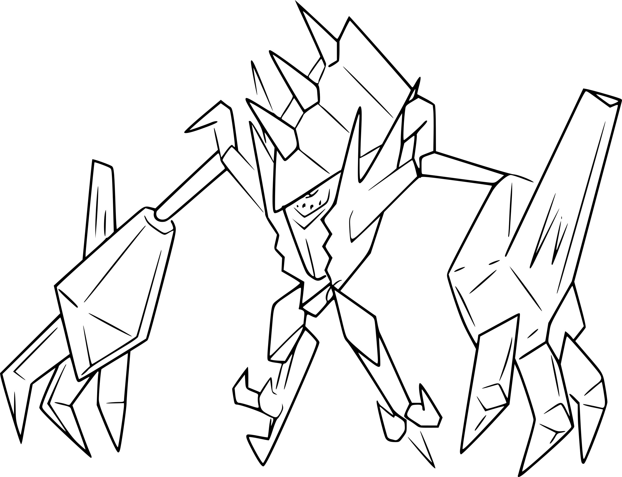 Coloriage Necrozma Pokemon Soleil Et Lune - Pokémon à imprimer