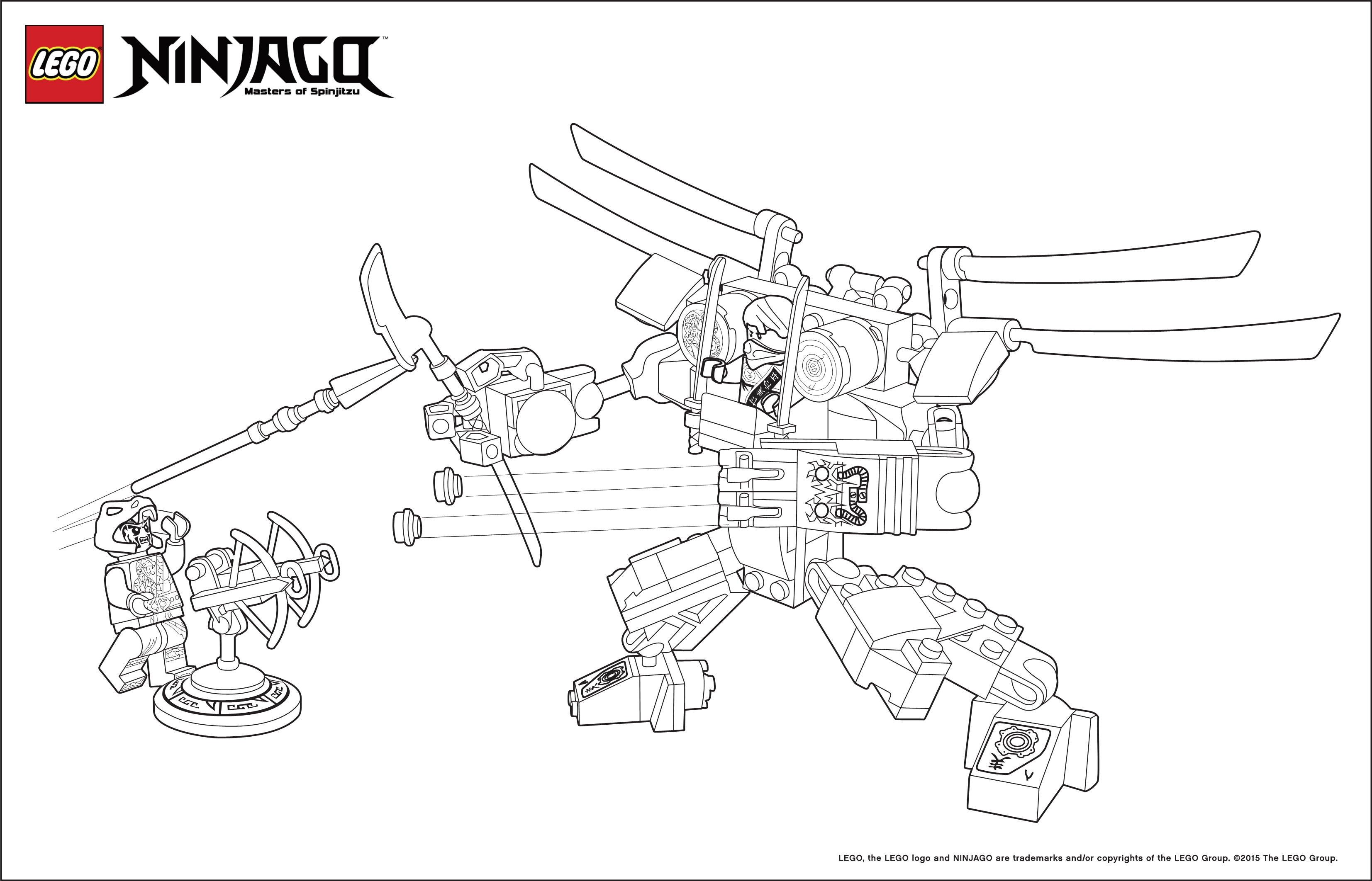 Coloriage Ninjago Monster Vs Dogshank - Ninjago à imprimer
