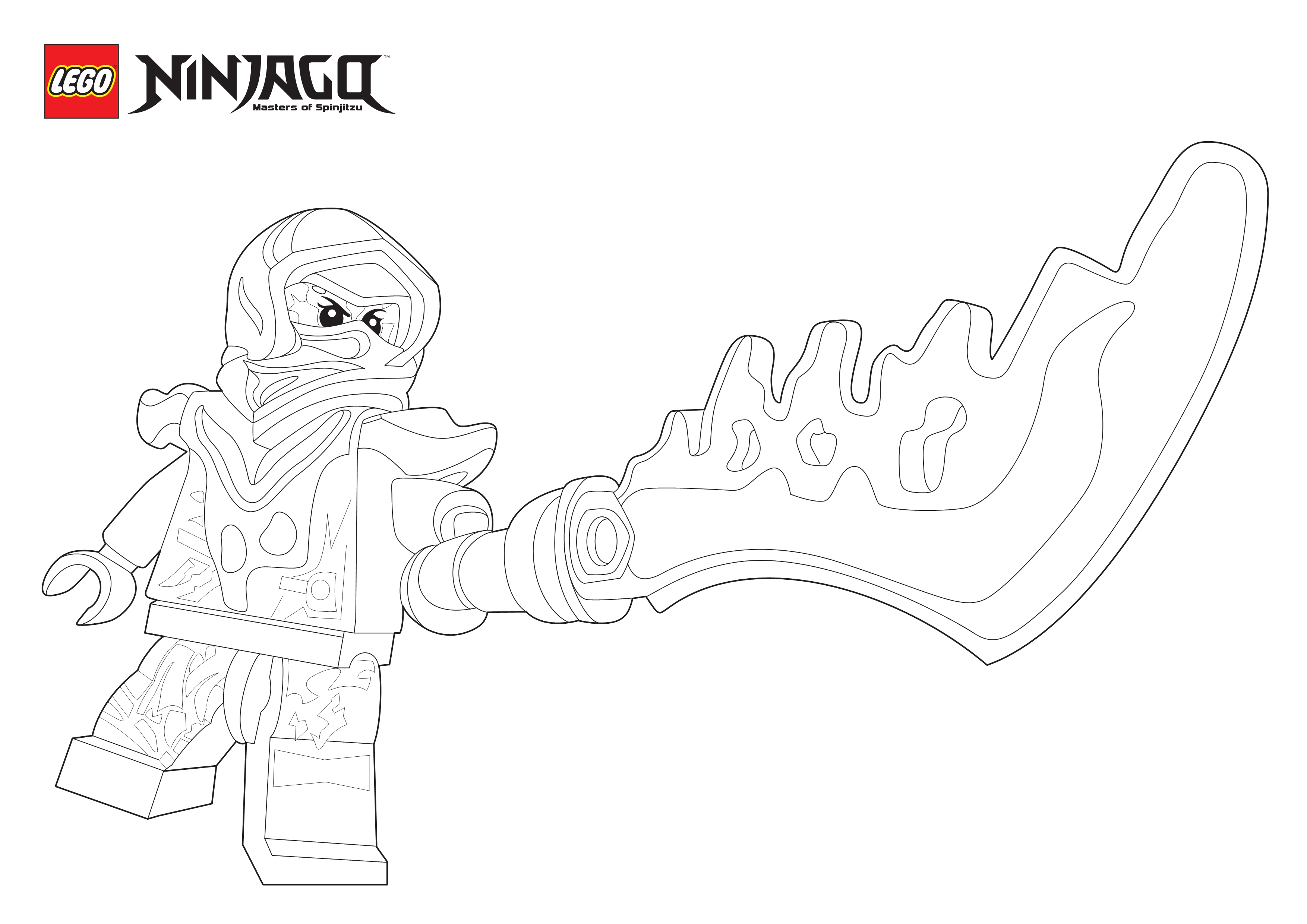 Coloriage Nya Ninjago Épée - Ninjago à imprimer