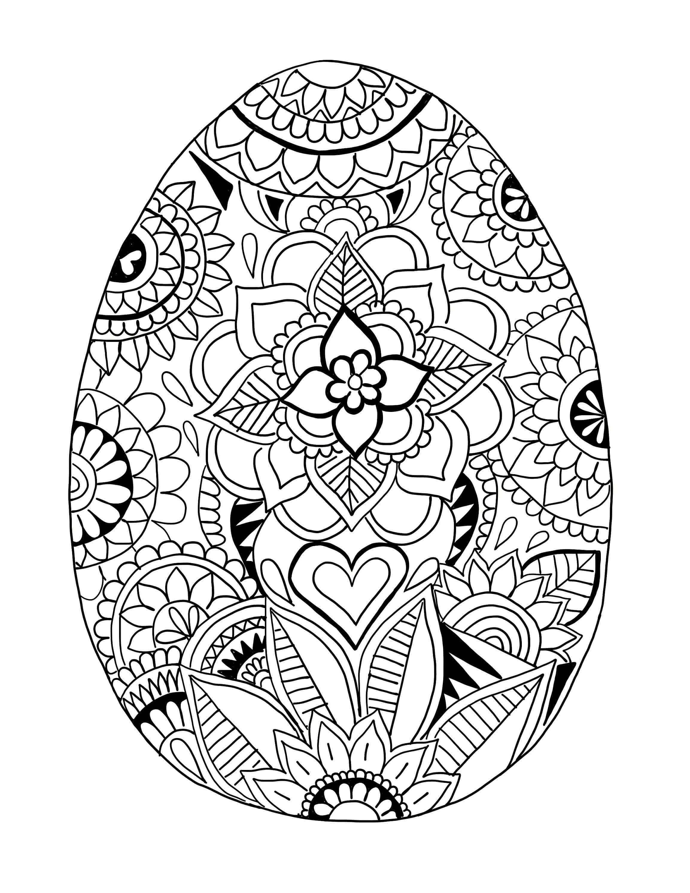 Coloriage Pâques mandala