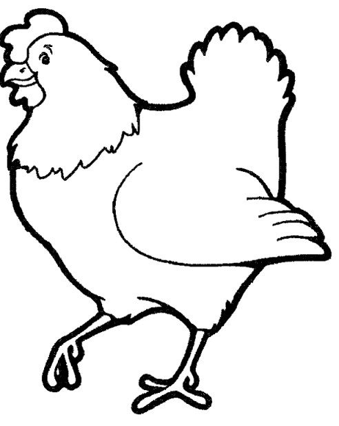 Coloriage Poule