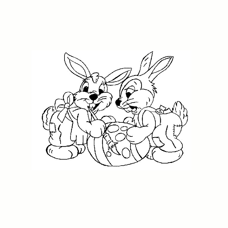Coloriage Pâques Lapin De Pâques - Pâques à imprimer