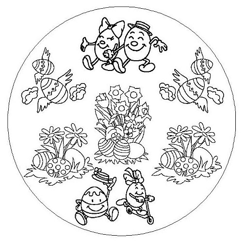 Coloriage Pâques Mandala Œuf De Pâques - Pâques à imprimer