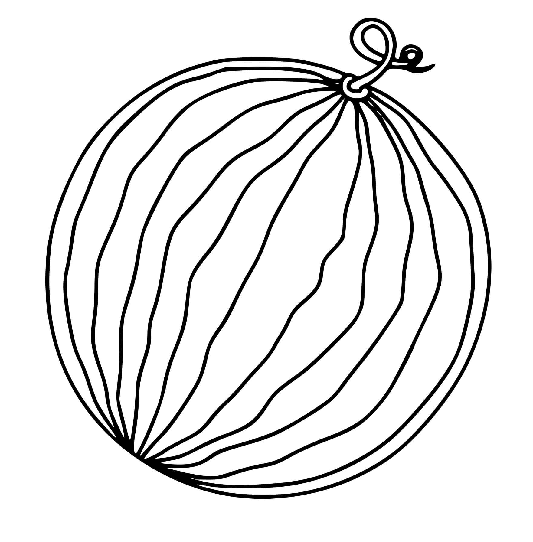 Coloriage Pasteque - Maternelle à imprimer