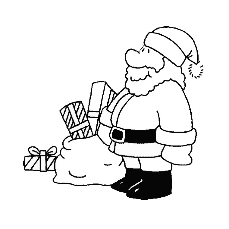 Coloriage Père Noël Gratuit En Ligne - Noël à imprimer