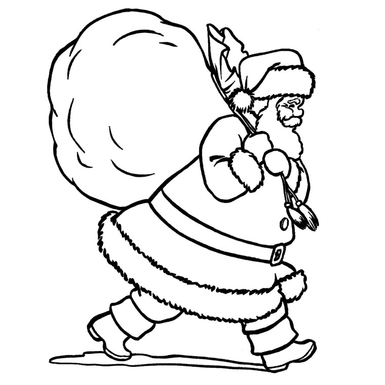 Coloriage Père Noël Petite Section - Noël à imprimer