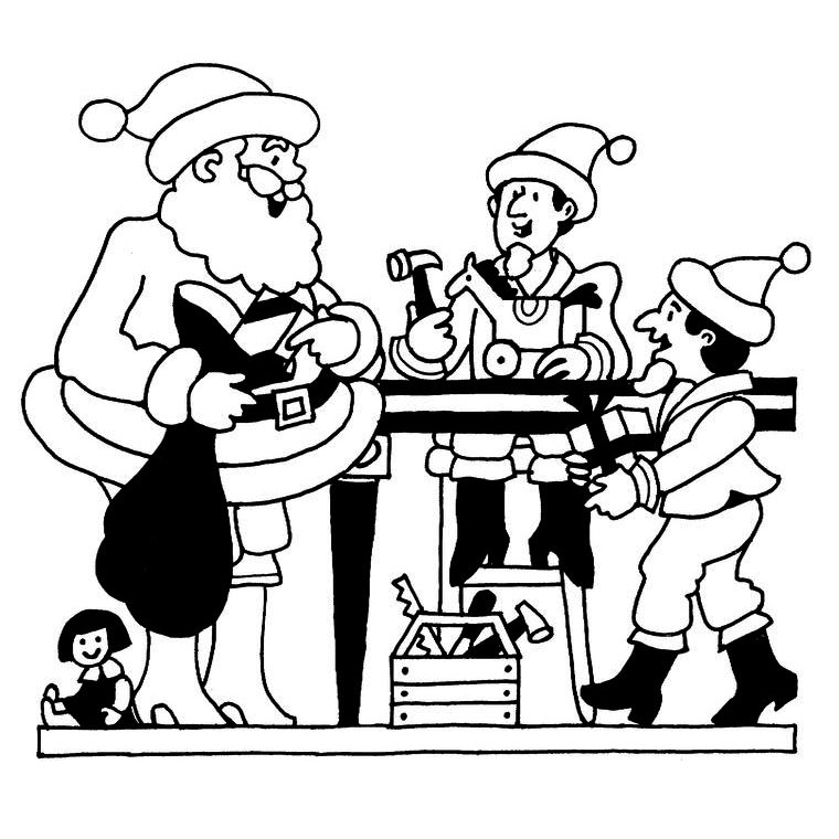 Coloriage Père Noël Sur Ordinateur - Noël à imprimer