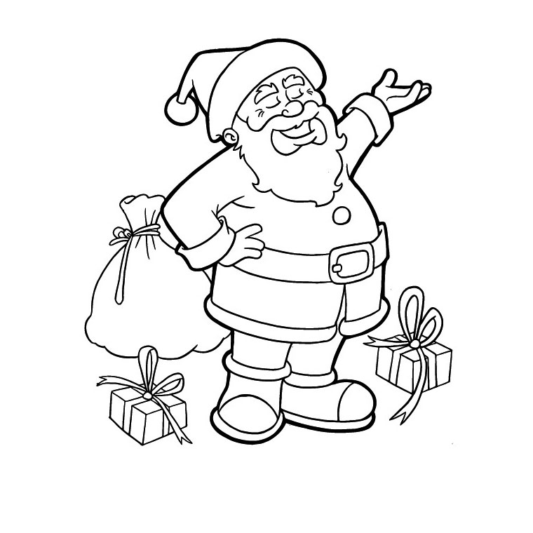 Coloriage Père Noël - Noël à imprimer