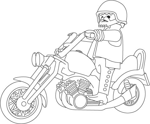 Coloriage Moto