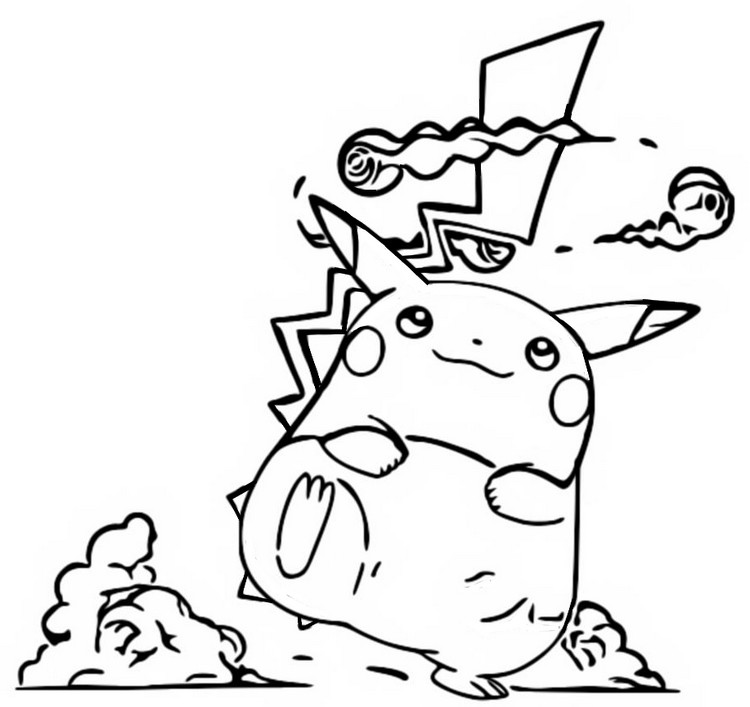 Coloriage Pokemon Gigamax Pikachu - Pokémon à imprimer
