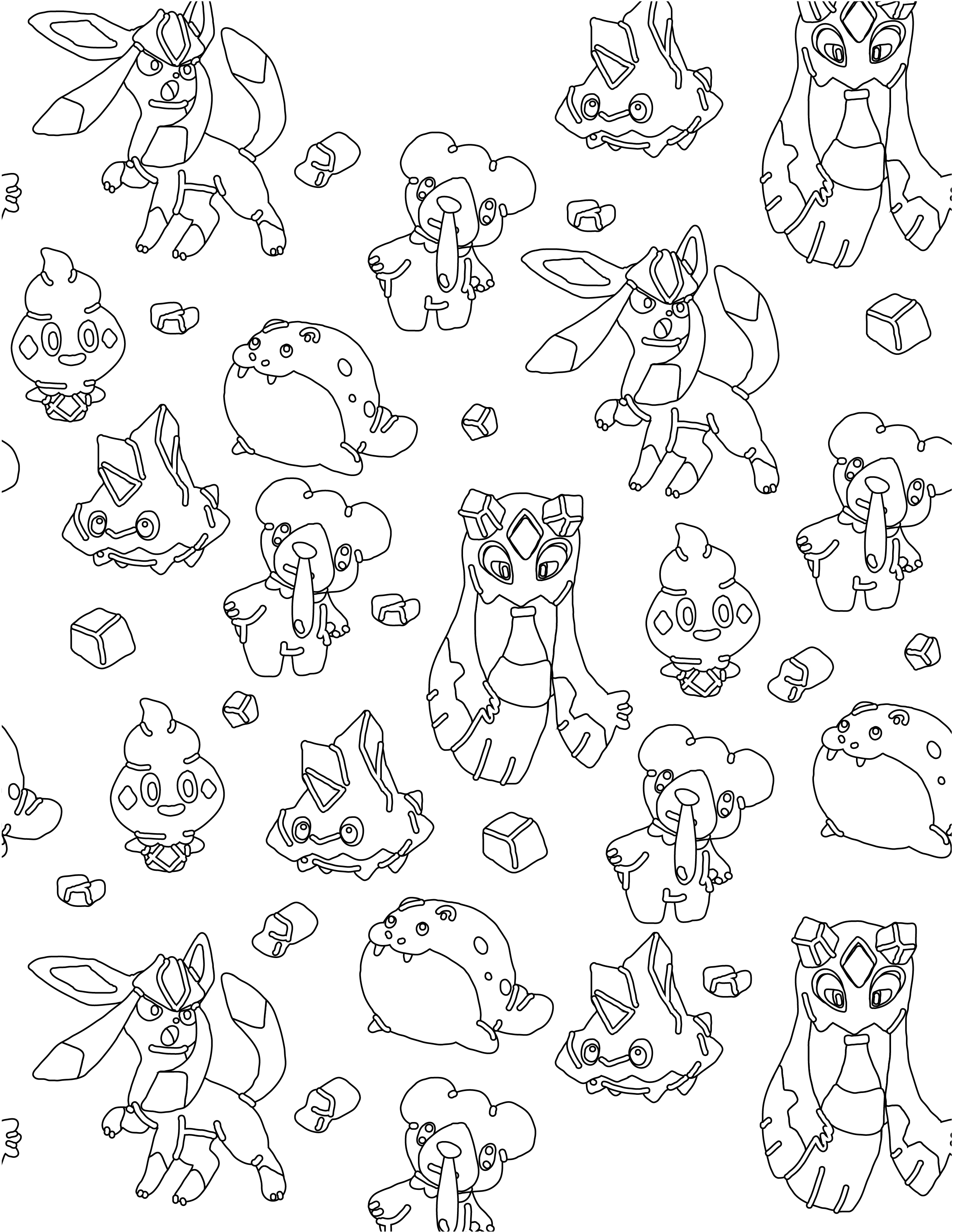 Coloriage Pokemon Glaces Adulte Par Art Thérapie - Pokémon à imprimer
