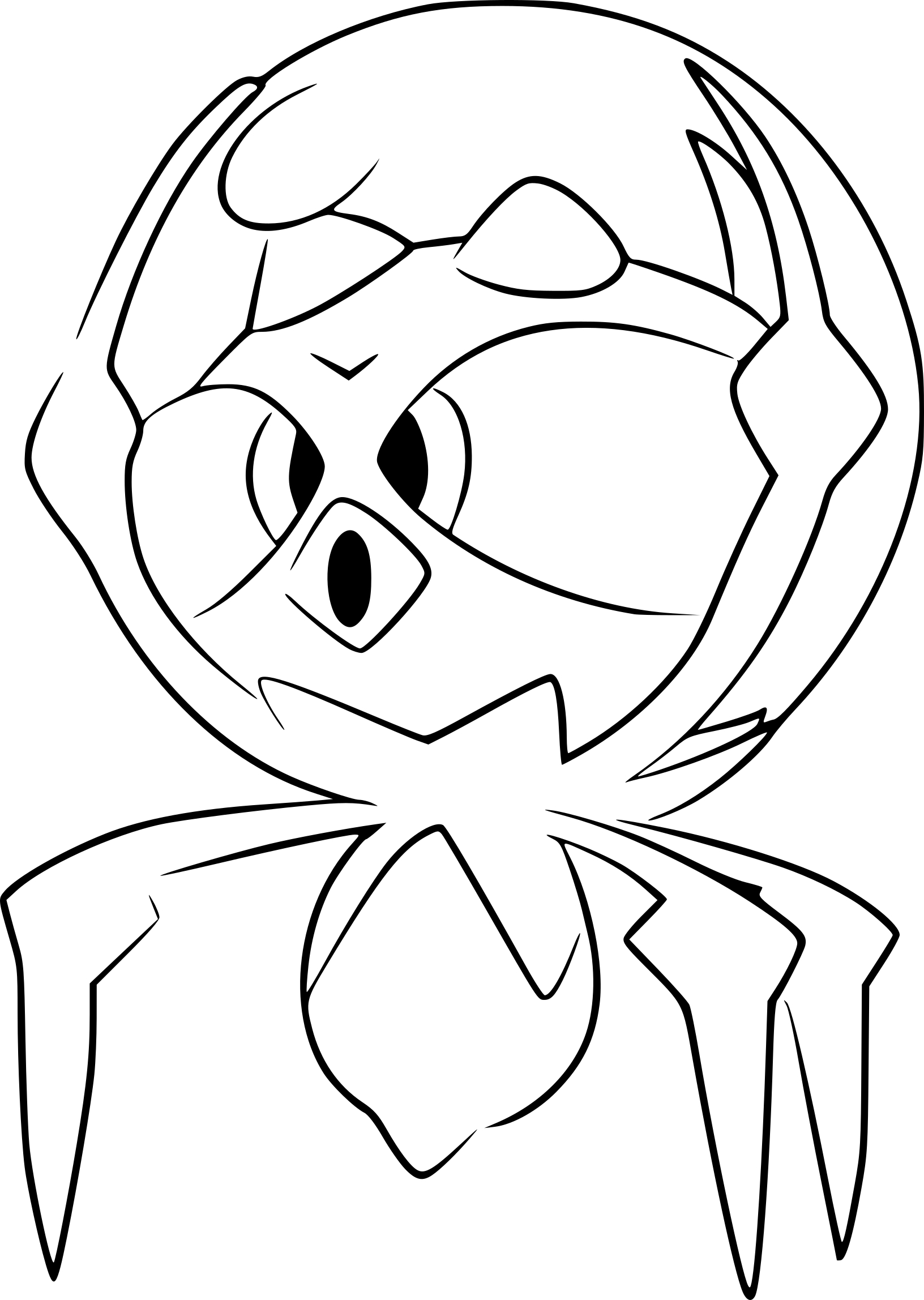 Coloriage Pokemon Légendaire Araqua - Pokémon à imprimer