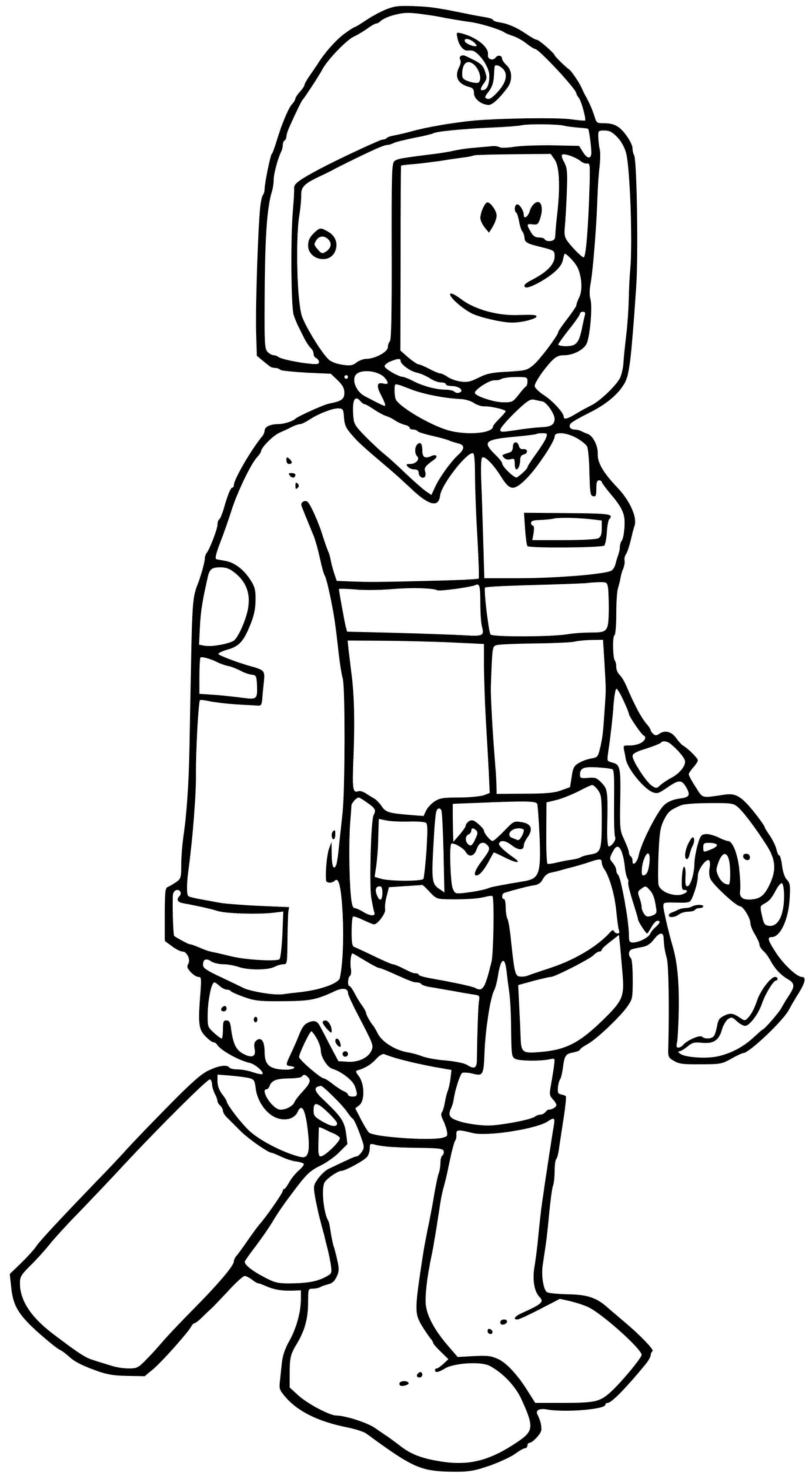 Coloriage Pompier