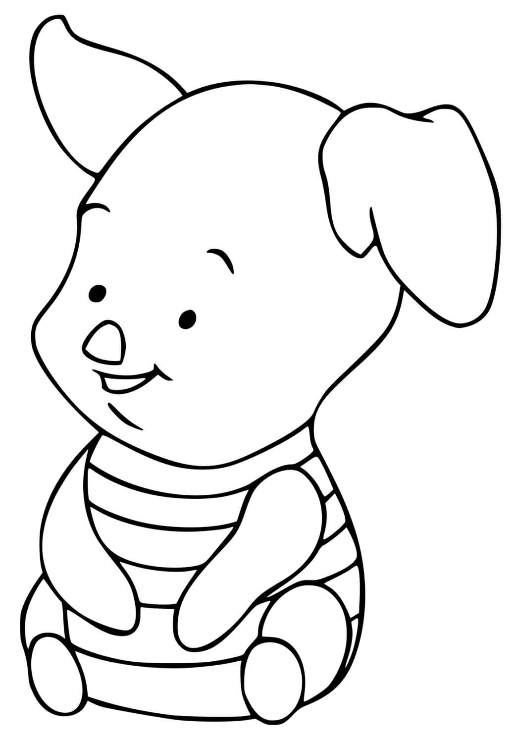 Coloriage Porcinet petit cochon de disney - Disney à imprimer