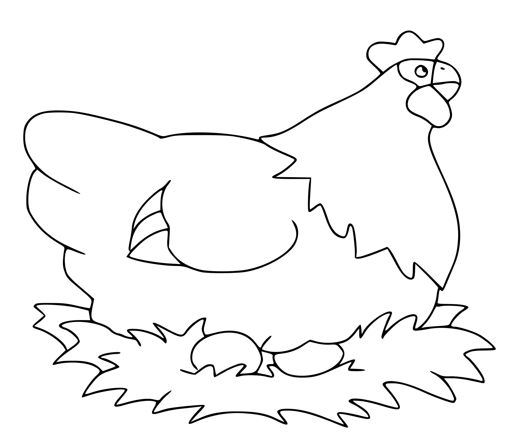 Coloriage Poule - Maternelle à imprimer