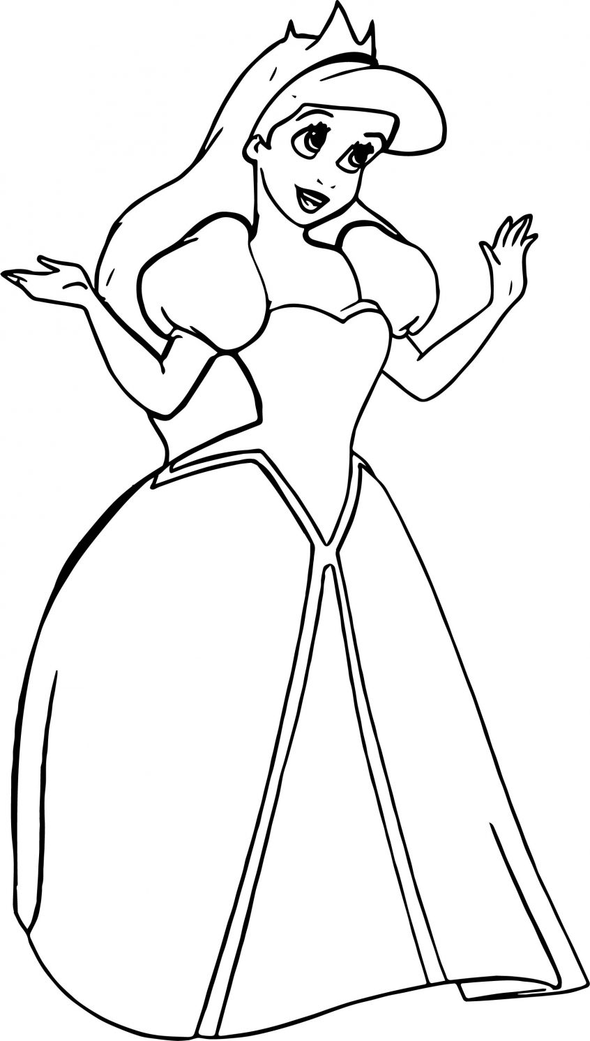 Coloriage Princesse Ariel et le Prince Éric Disney - Princesse à imprimer
