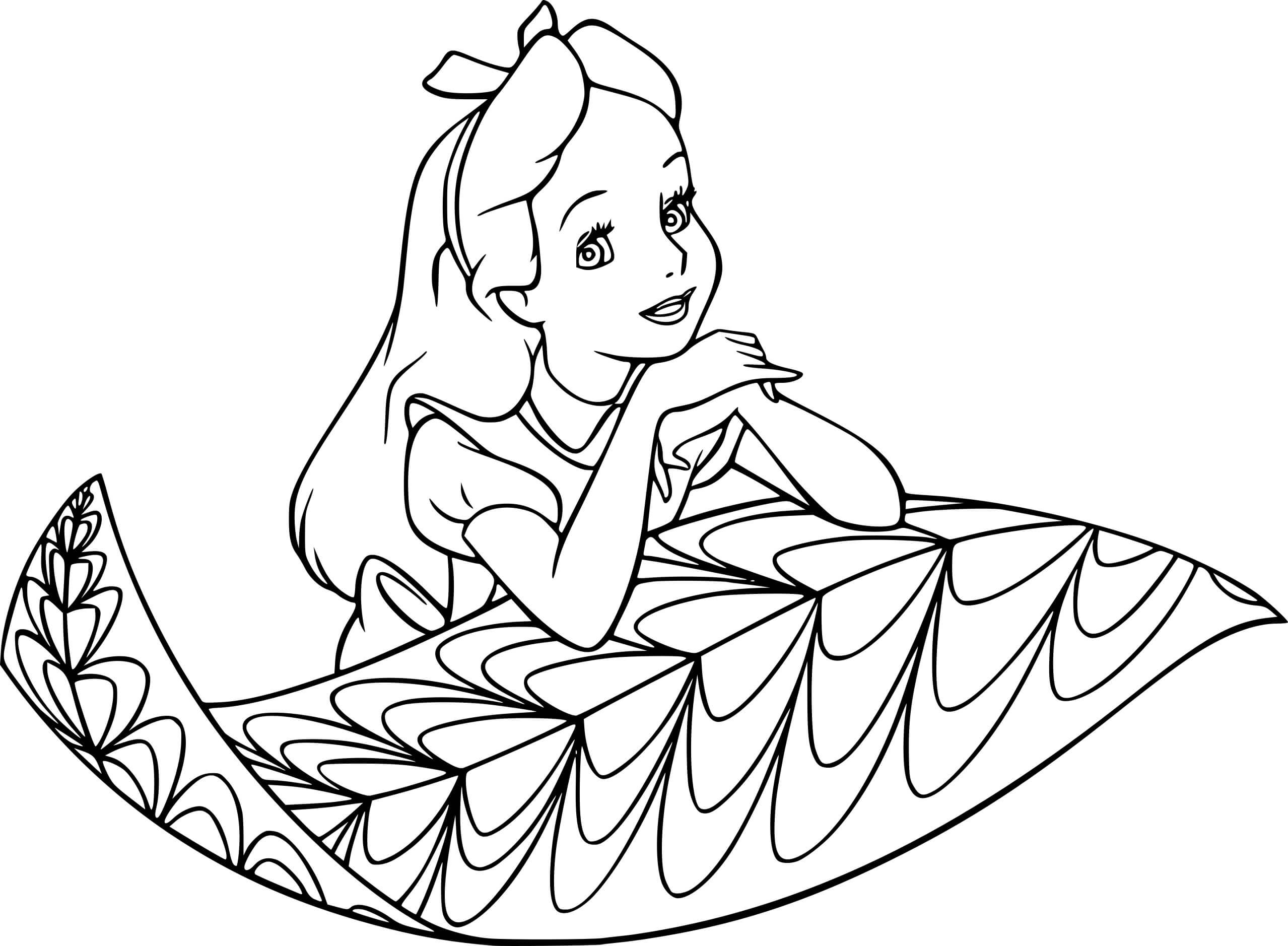 Coloriage Alice au pays des merveilles