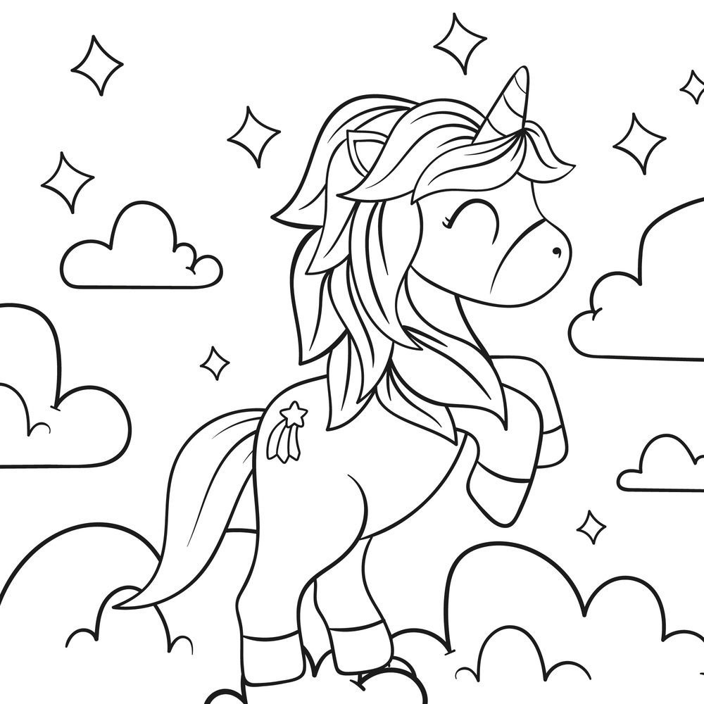 Coloriage Princesse licorne