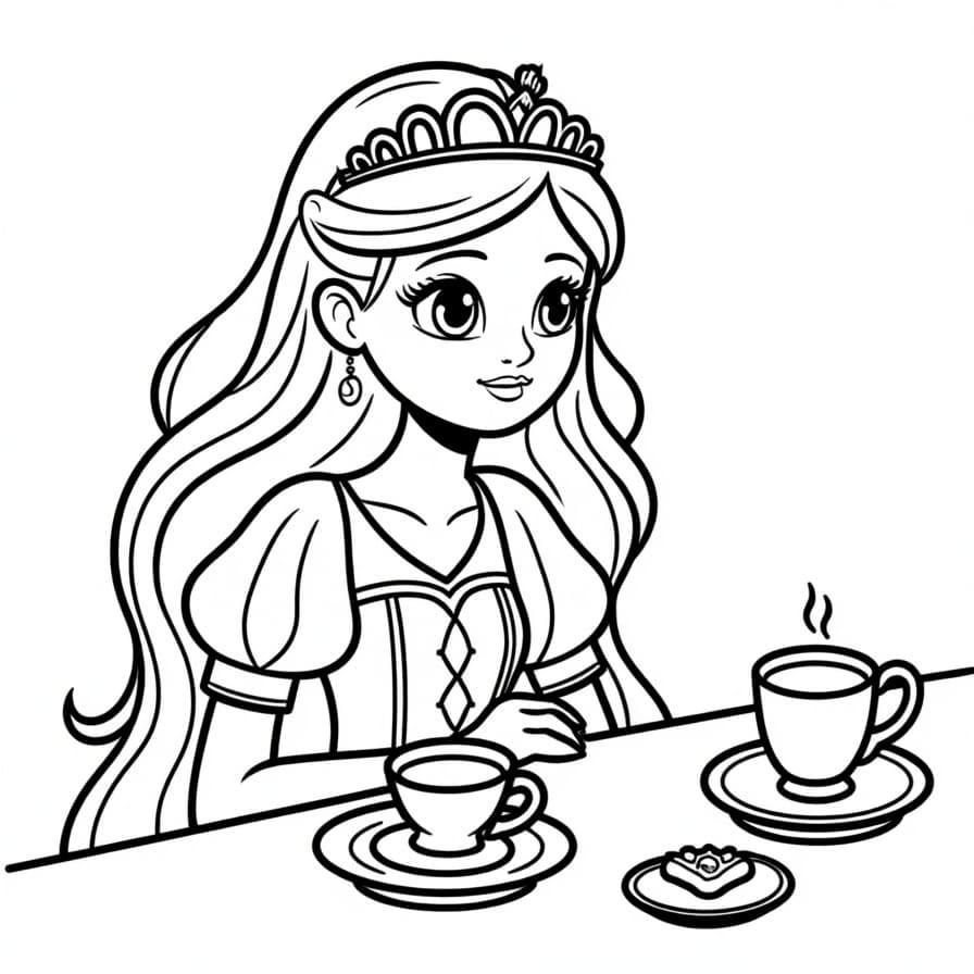 Coloriage Princesse The Moment Royal - Princesse à imprimer