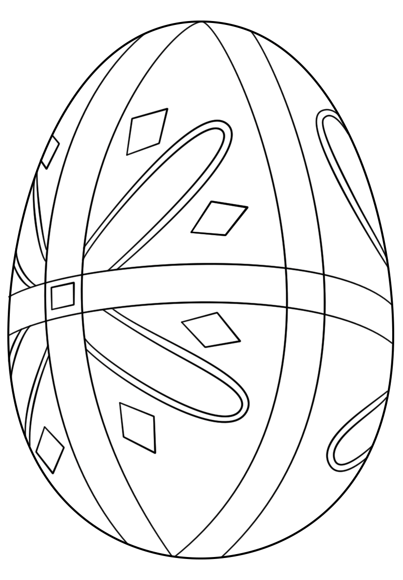 Coloriage Pysanka Œuf De Pâques - Pâques à imprimer