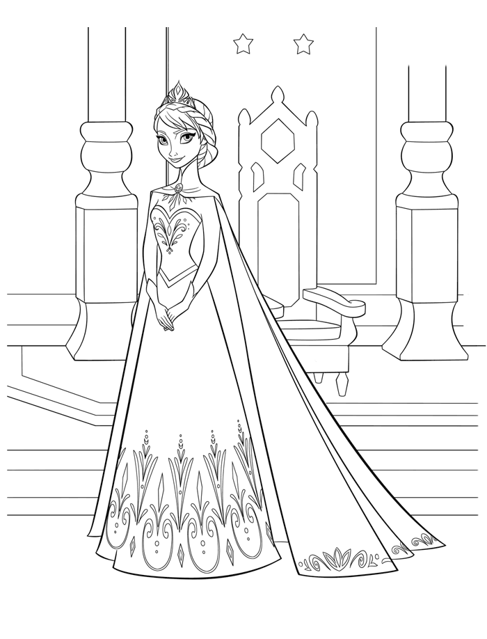 Coloriage Reine Des Neiges Elsa Disney - La Reine des neiges à imprimer