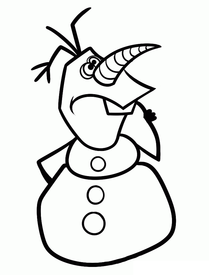 Coloriage Reine Des Neiges Olaf Unpeu Malade - La Reine des neiges à imprimer