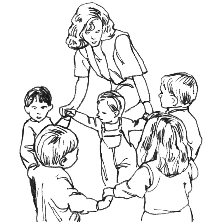 Coloriage Écolier joyeux à la rentrée des classes - Maternelle à imprimer