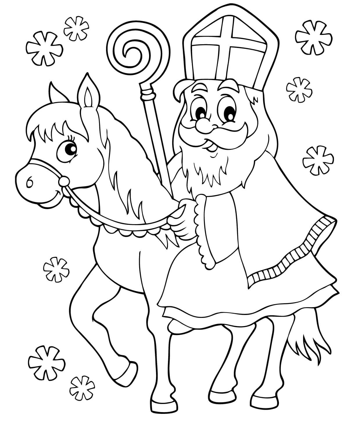 Coloriage Saint Nicolas