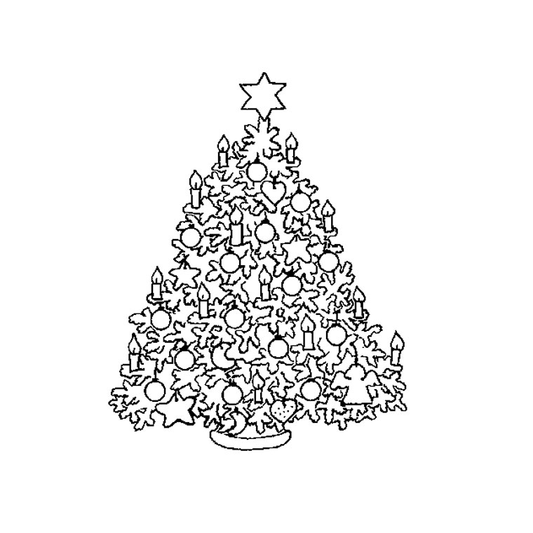 Coloriage Sapin Noël Maternelle - Noël à imprimer