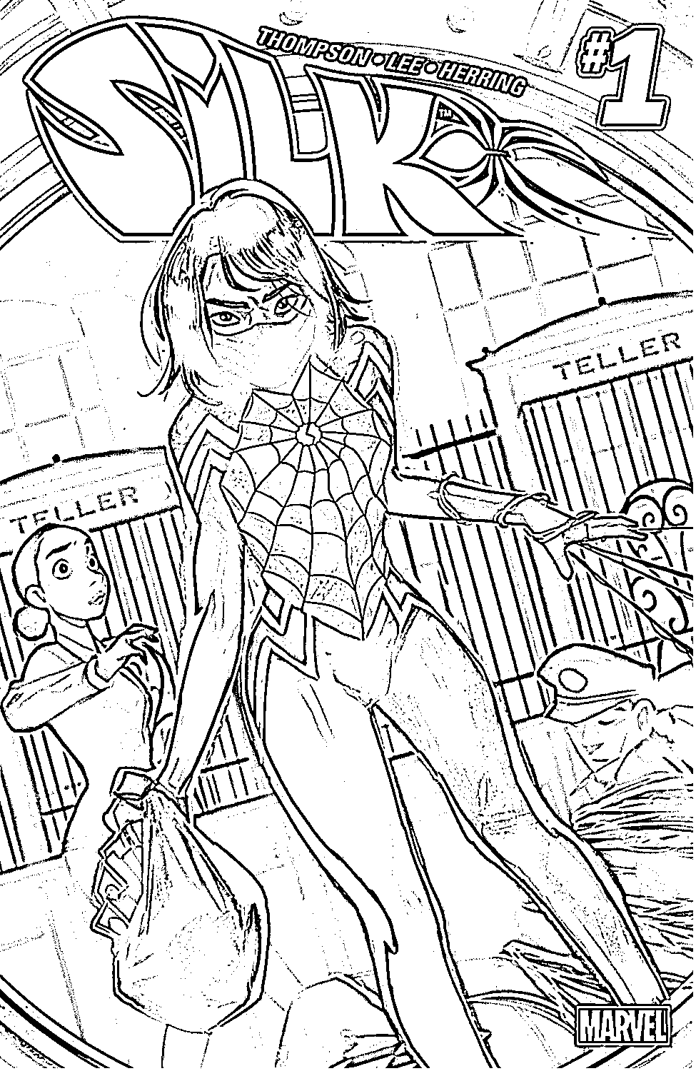 Coloriage Silk Marvel Comics - Spider-Man à imprimer