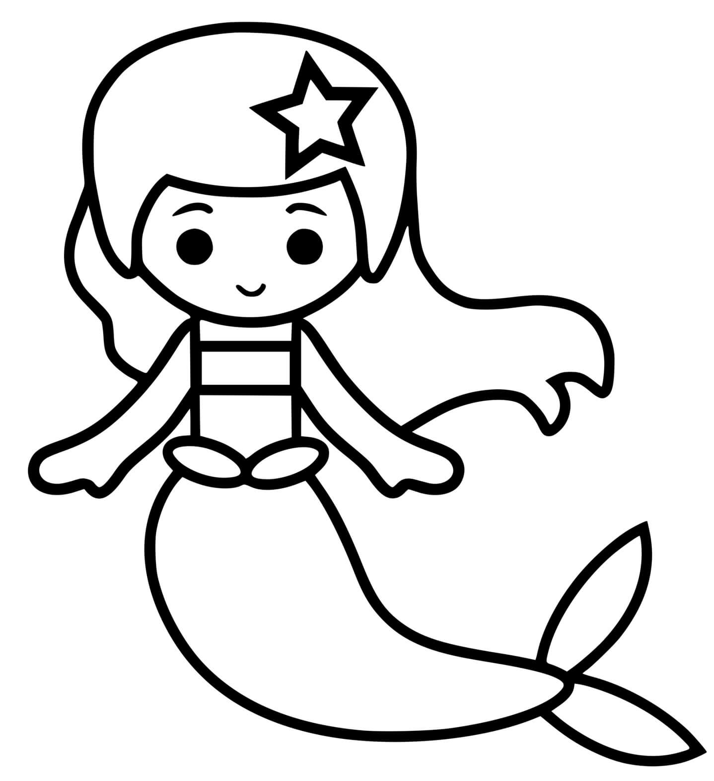 Coloriage Sirène