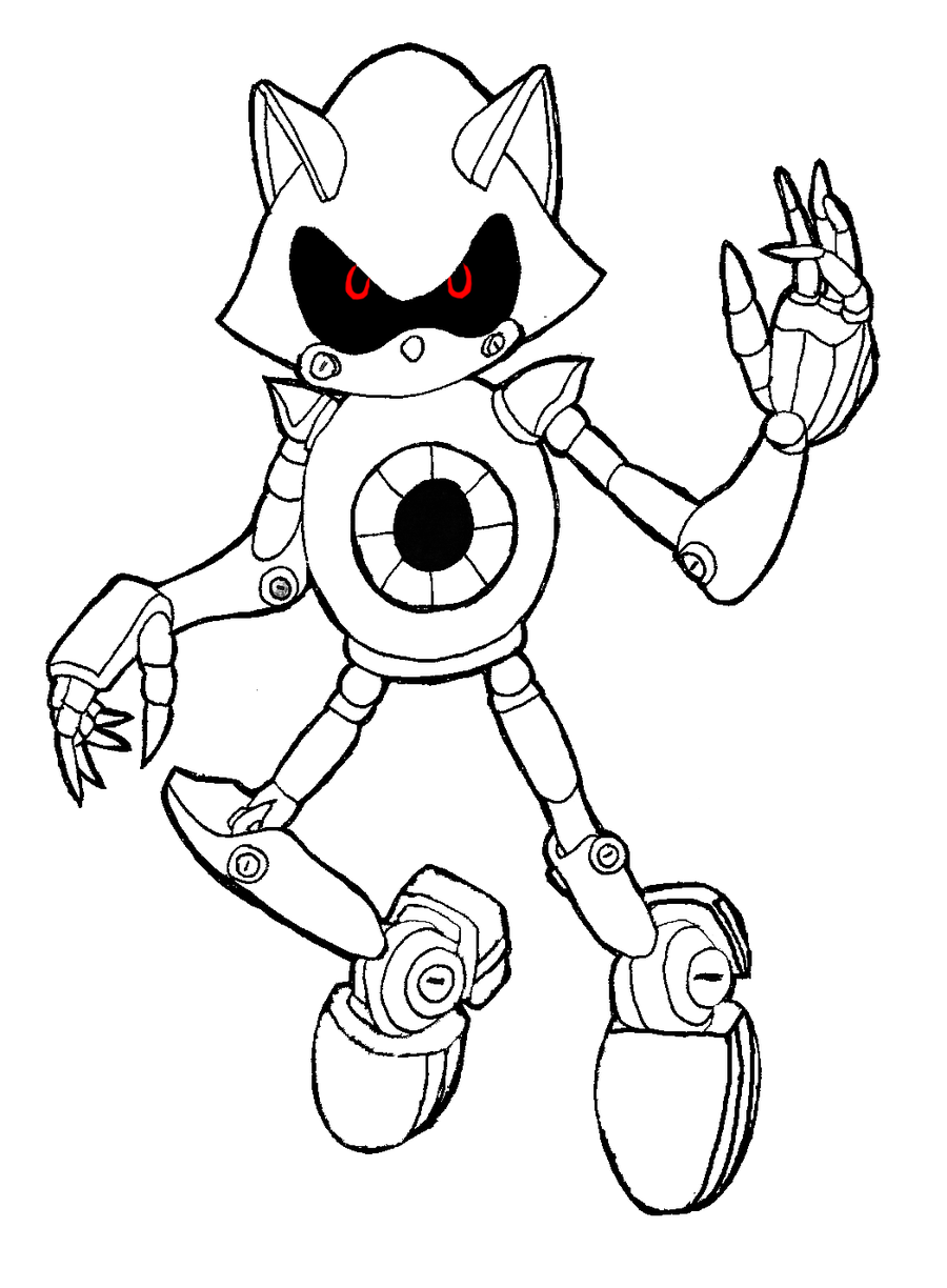 Coloriage Sonic Robot - Sonic à imprimer