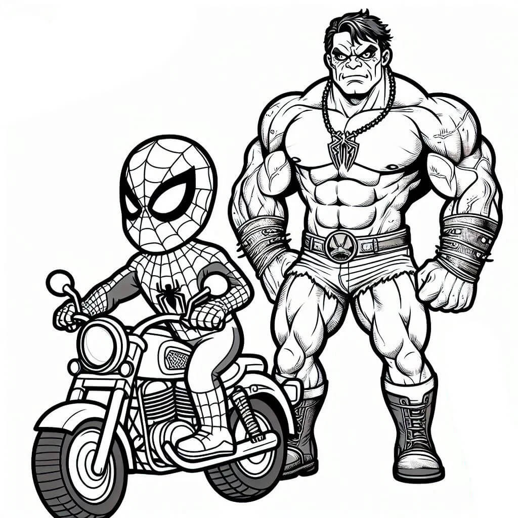 Coloriage Spider Man Et Wolverine En Mode Super Héros - Spider-Man à imprimer