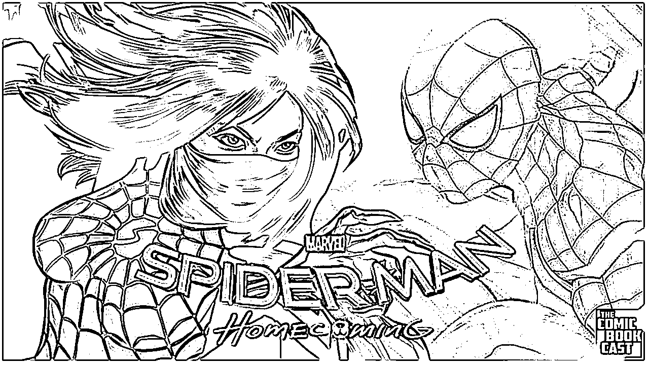 Coloriage Spider Man Home Coming Silk - Spider-Man à imprimer