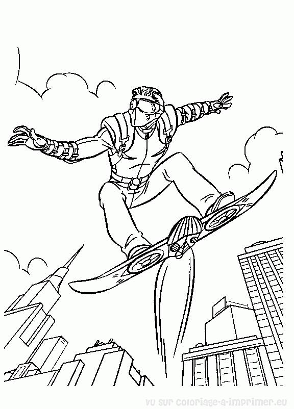 Coloriage Spider-Man sauvant la ville - Spider-Man à imprimer