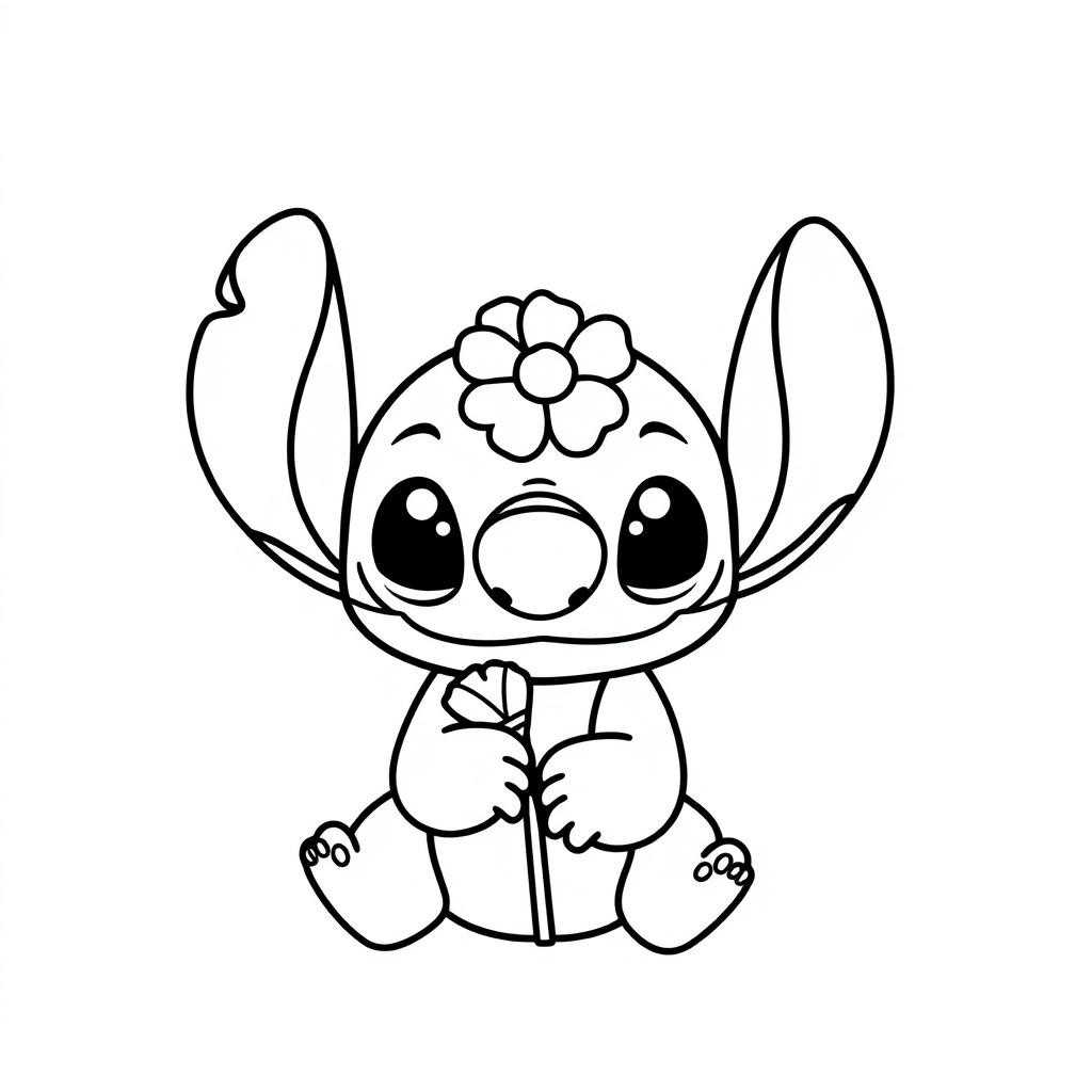 Coloriage Stitch mignon