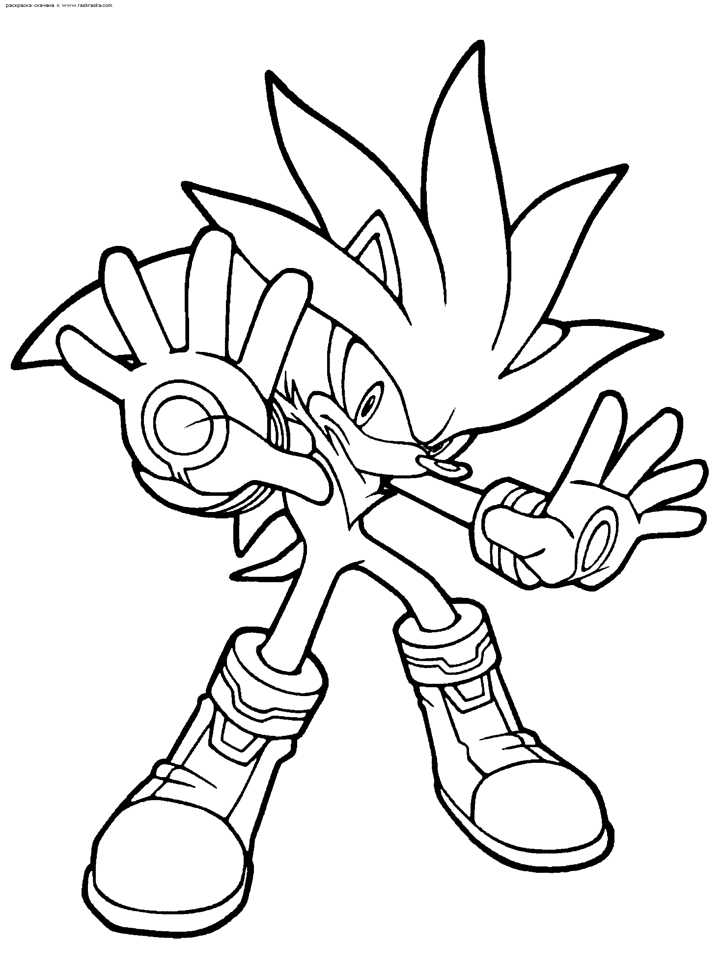 Coloriage Super Sonic 7 - Sonic à imprimer