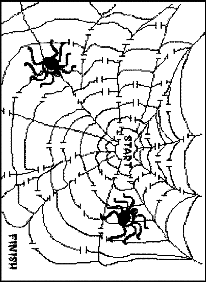 Coloriage Toile D'Arraignees - Halloween à imprimer
