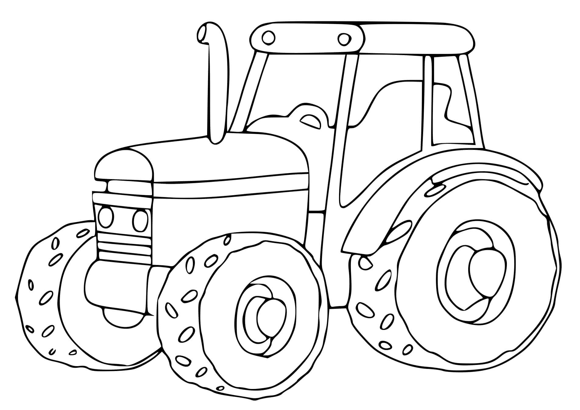 Coloriage Tracteur - Maternelle à imprimer