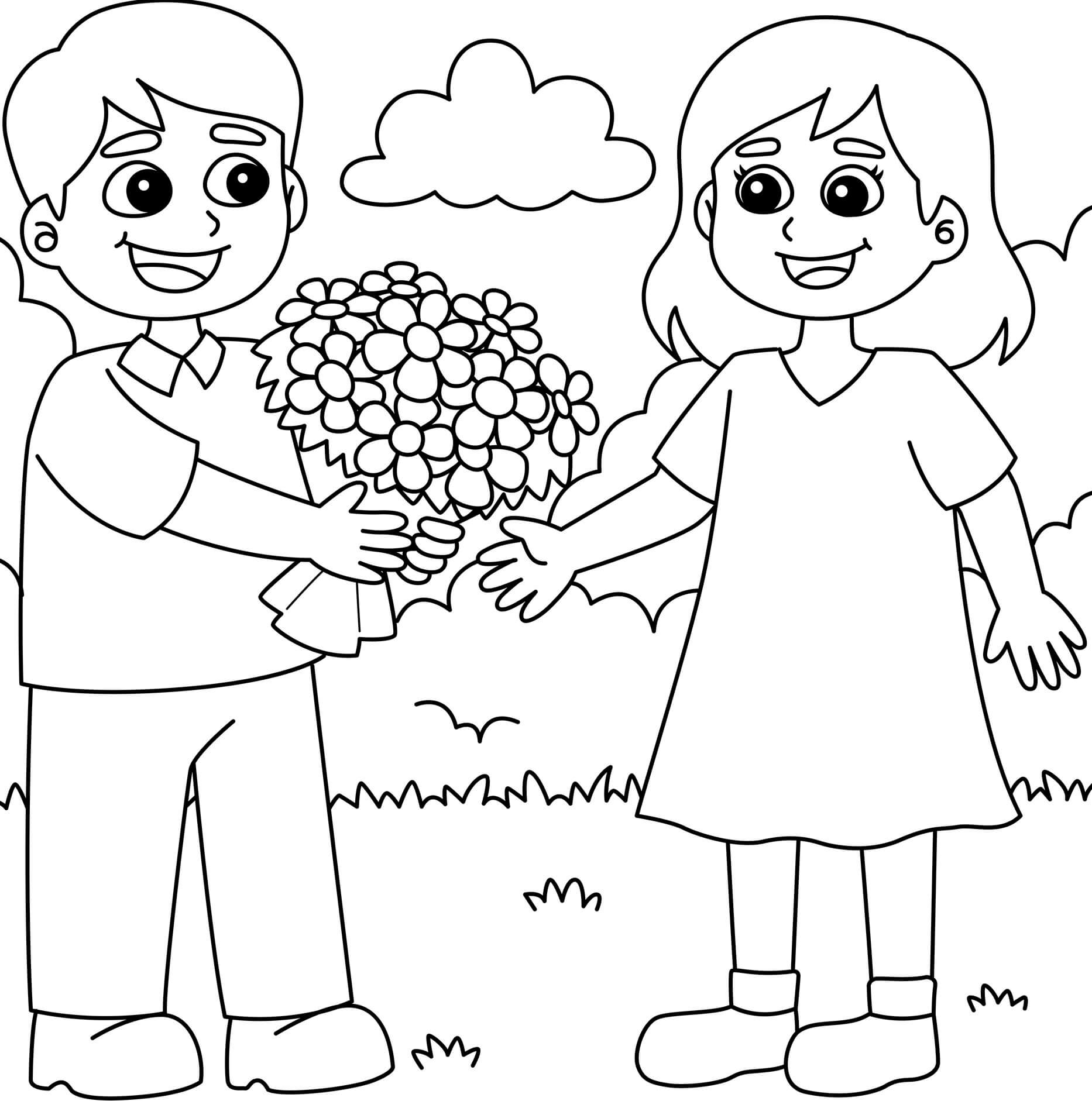 Coloriage Février