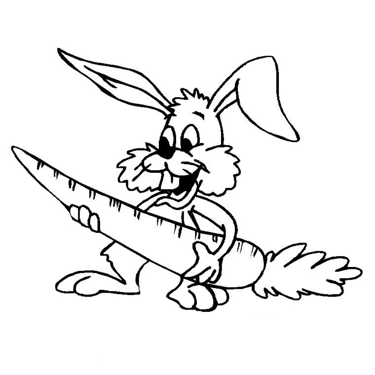 Coloriage Un Lapin - Animaux à imprimer