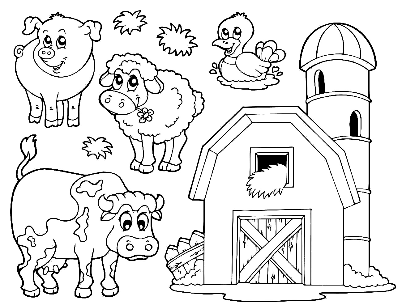 Coloriage Animaux de la ferme