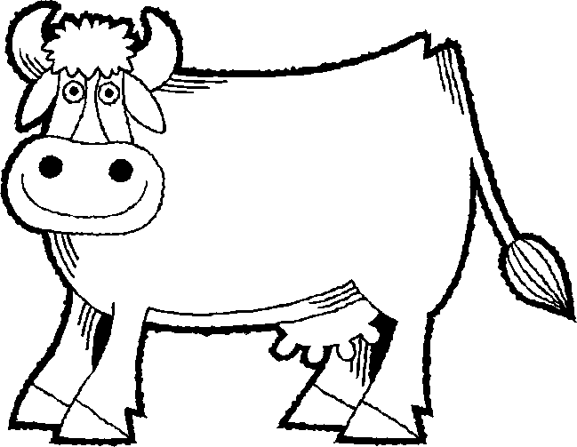 Coloriage Une Jolie Vache - Animaux à imprimer