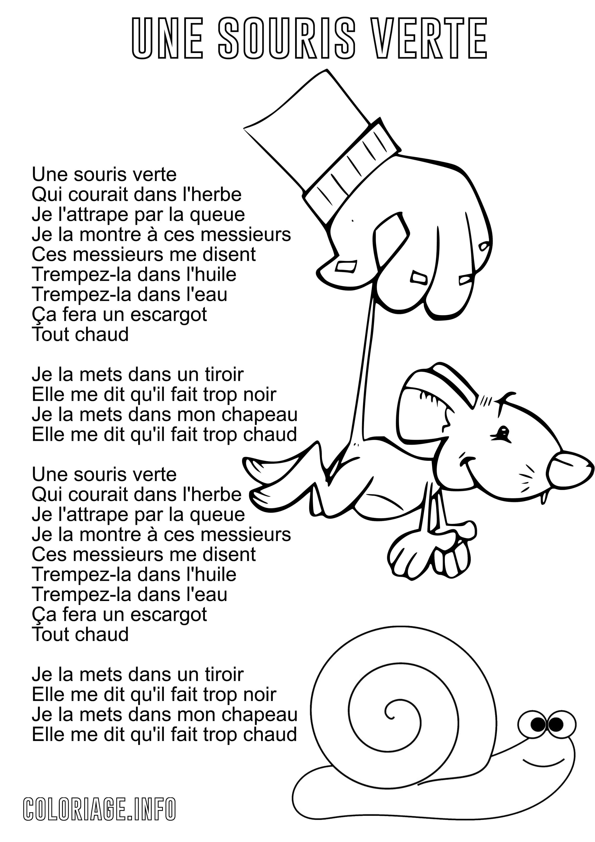 Coloriage Comptine