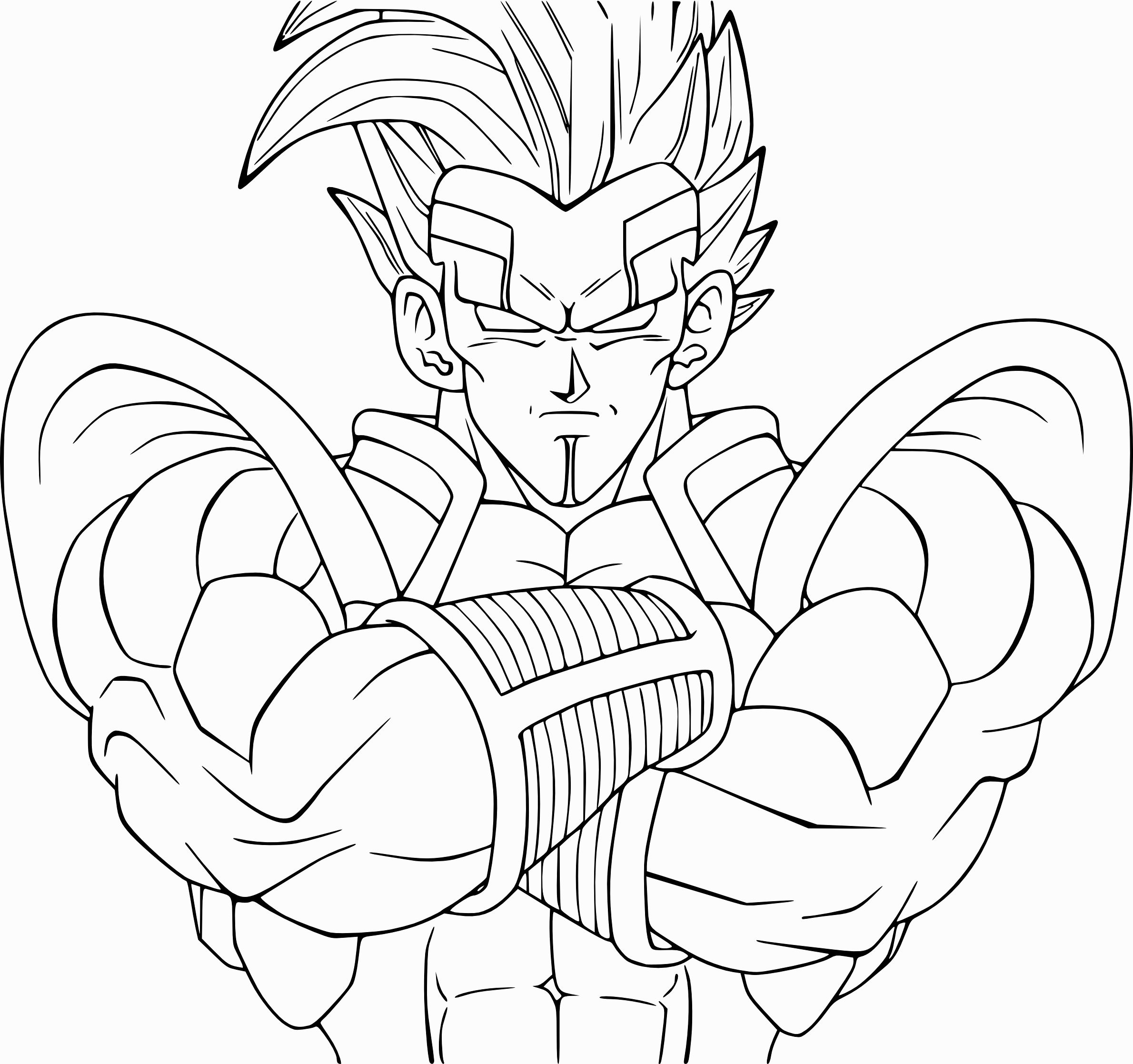 Coloriage Unique Dragon Ball Z Vegeta - Dragon ball z à imprimer