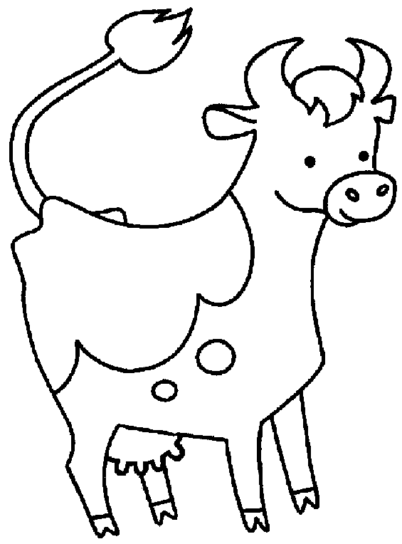 Coloriage Vache Tachetee - Animaux à imprimer
